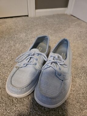 Skechers Light Blue Casual Flats & Loafers